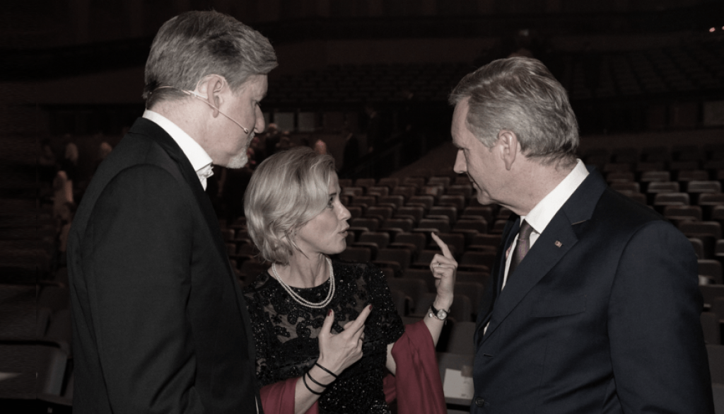 Dietmar Fink, Bianka Knoblach und Christian Wulff