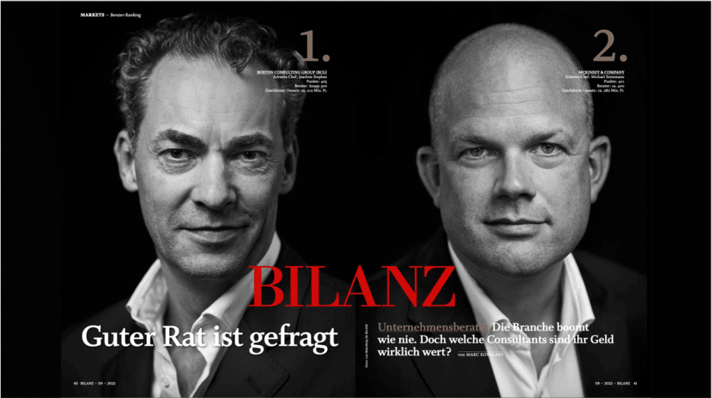 New study in the Swiss business magazine BILANZ